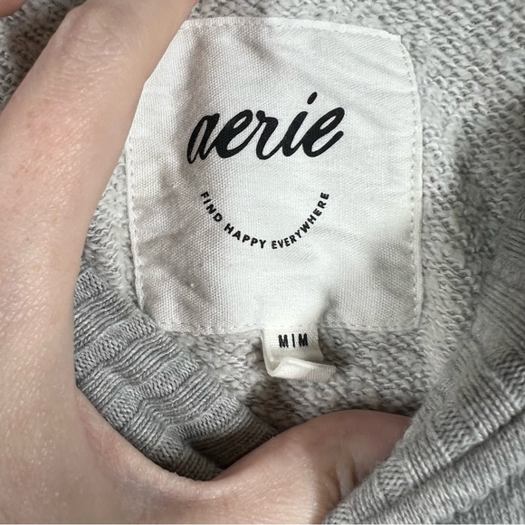 Aerie Grey Down‎ To Earth Oversized Sweatshirt - Picture 3 of 5